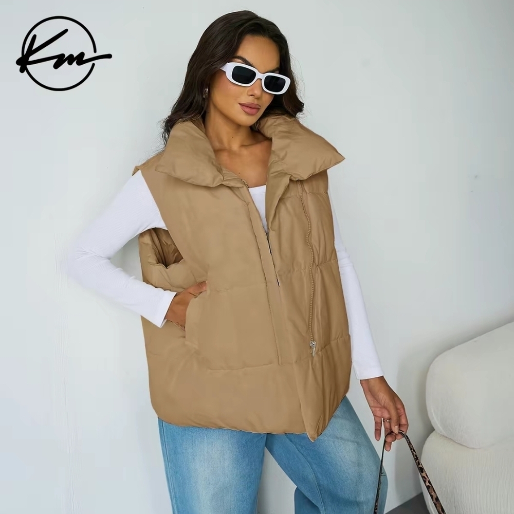 SHEIN Tan Puffer Vest